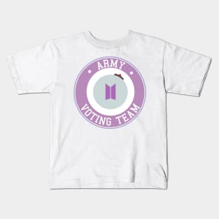 BTS ARMY voting team logo Kids T-Shirt